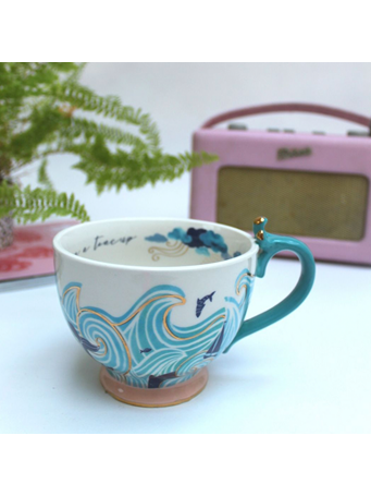 HOUSE OF DISASTER - By The Sea Storm Tea Cup WHITE