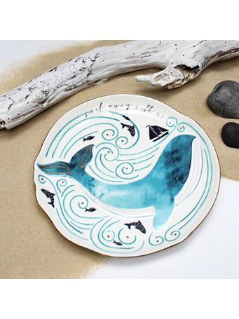HOUSE OF DISASTER - By The Sea Plate Whale WHITE