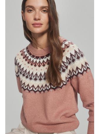 PEDRO DEL HIERRO - Geometric Jacquard Sweater FUCHSIA