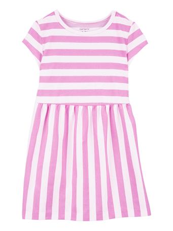 CARTER'S - Toddler Striped Cotton Dress PINK