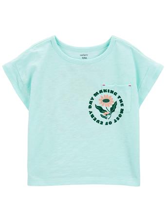 CARTER'S - Kid Floral Pocket Tee TURQUOISE