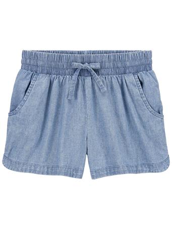 CARTER'S - Kid Chambray Pull-On Shorts BLUE