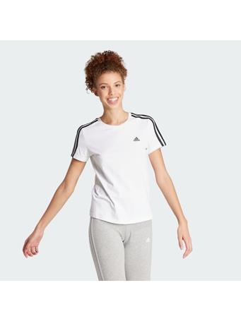 ADIDAS - Essentials Slim 3-Stripes T-Shirt WHITE