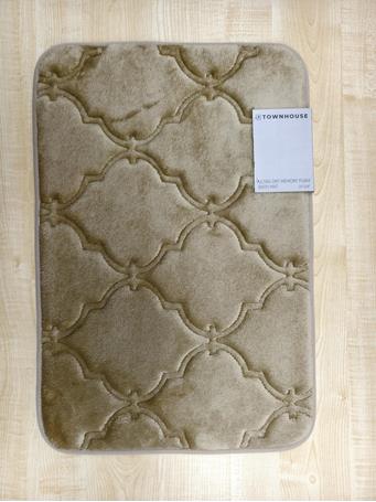 TOWNHOUSE - Lattice Ultra Dry Memory Foam Bath Mat TAUPE