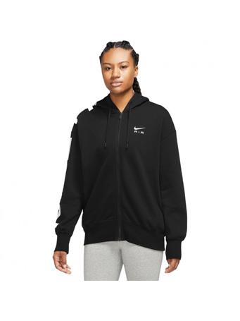 NIKE - Sportswear Air Fleece Oversized Full Zip Hoodie Women BLACK/(WHITE)