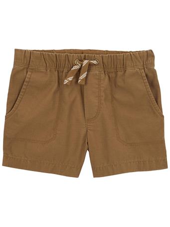 CARTER'S - Toddler Pull-On Canvas Shorts BROWN
