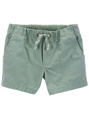 CARTER'S - Toddler Pull-On Canvas Shorts GREEN
