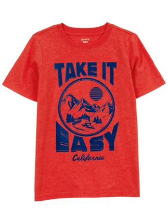 CARTER'S - Kid Take It Easy Graphic Tee RED