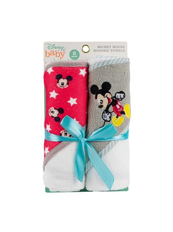 4 SEASONS GENERAL MERCHANDISE - Mickey Mouse 2pk Hooded Towel Set RED
