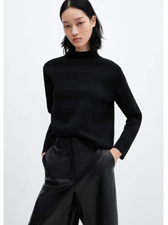 MANGO - High Collar Sweater BLACK