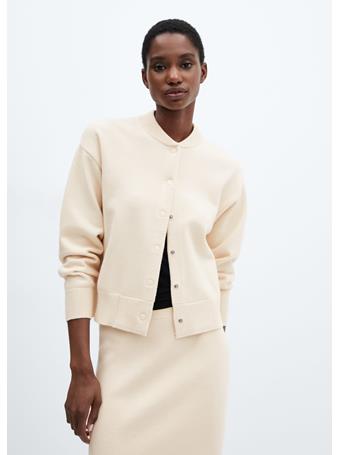 MANGO - Knitted Buttoned Jacket NATURAL WHITE