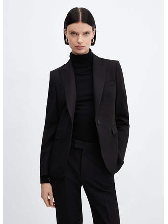MANGO - Fitted Suit Blazer BLACK
