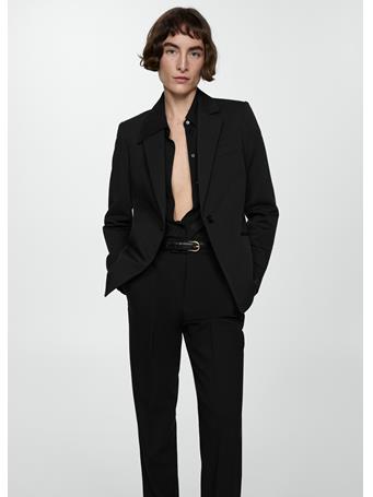 MANGO - Fitted Suit Blazer BLACK