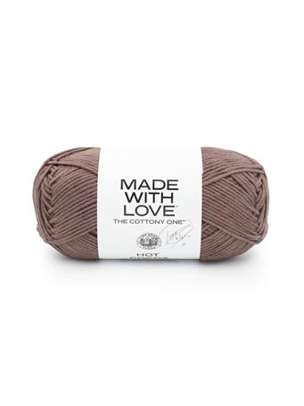 LION BRAND YARN - Made With Love The Cottony One Yarn 126BB HOT COCOA