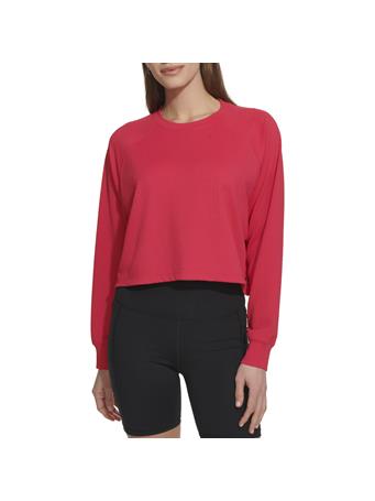 DKNY - Snake Long Sleeve Crew Neck Pullover VIRTUAL PINK