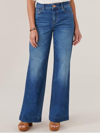 DEMOCRACY - "Ab"solution High Rise Wide Leg Jeans BLUE