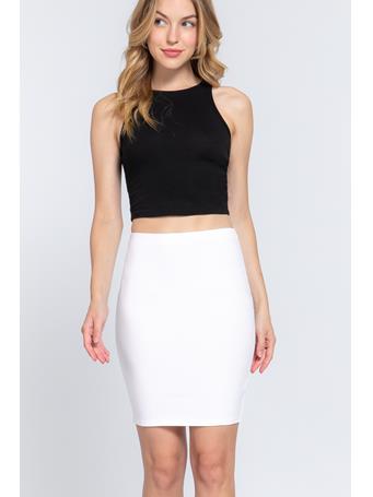 ACTIVE BASIC - Ponte Mini Skirt WHITE