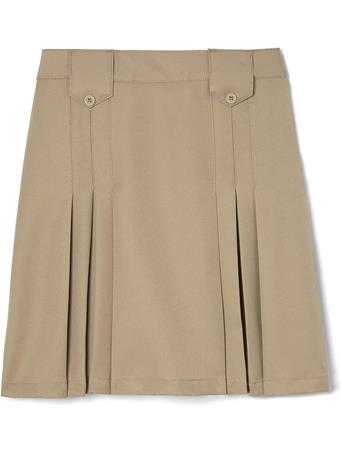 FRENCH TOAST - Front Pleated Skirt with Tabs School Uniform Skirt KHAKI