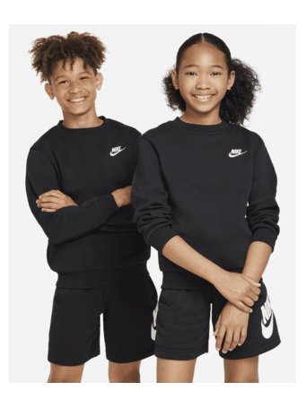NIKE - Sportswear Club Fleece Big Kids' Sweatshirt BLACK