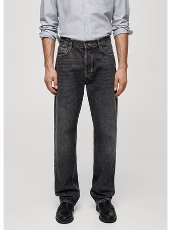 MANGO - Relaxed Fit Dark Wash Jeans DK BLUE