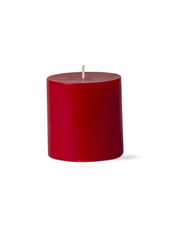 TAG PILLAR CANDLE 3X3- RED RED