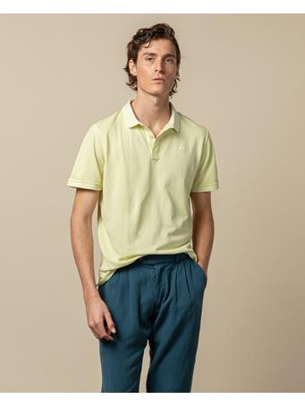 SCOTTA 1985 - Fluorescent Yellow Garment Polo Shirt YELLOW