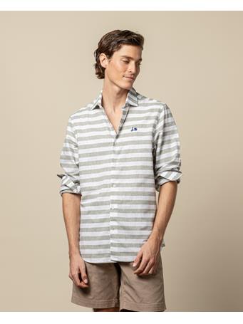SCOTTA 1985 - Lico Green Stripe Shirt GREEN