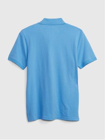 GAP - Kids Gap Logo Pique Polo Shirt BEACH BALL BLUE