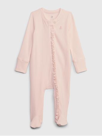 GAP - Baby First Favorites TinyRib Footed One-Piece BARELY PINK
