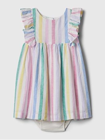 GAP - Linen-Cotton Stripe Dress SP MAR MLT STRP