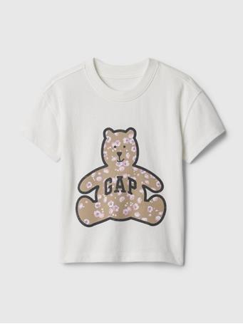GAP - Toddler Brannan Bear Logo Graphic T-Shirt NEW OFF WHITE OPT1