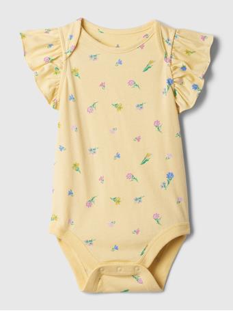 GAP - Mix and Match Ruffle Bodysuit MINI YELLOW FLORAL