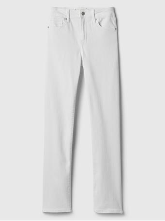 GAP - Mid Rise Classic Straight Jeans BRIGHT WHITE