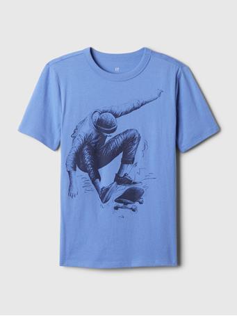 GAP - Kids Short Sleeve Graphic T-Shirt CABANA BLUE 602