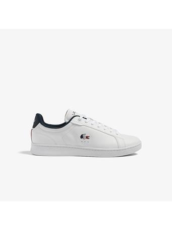 LACOSTE - Carnaby Pro Leather Tricolour Trainers 407 WHITE