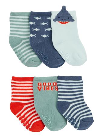 CARTER'S - Baby 6-Pack Sock Booties NOVELTY