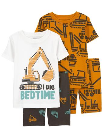 CARTER'S - Toddler 4-Piece 100% Snug Fit Cotton Pajamas YELLOW