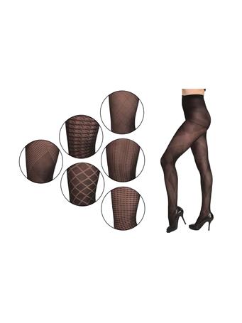 GOLDSTONE HOSIERY -  Isadora Fashion Textured TightS BLACK