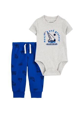 CARTER'S - Baby Boys' 2-Piece Construction Bodysuit Pant Set BLUE