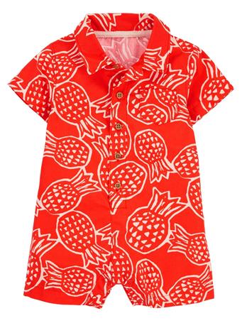 CARTER'S - Baby Pineapple Cotton Romper RED