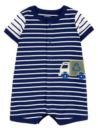 CARTER'S - Baby Recycle Snap-Up Romper NAVY