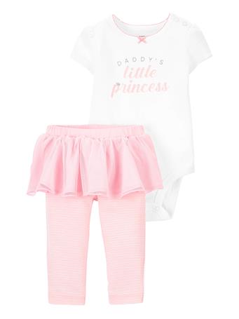 CARTER'S - Baby 2-Piece Daddy's Princess Bodysuit & Tutu Pant Set PINK