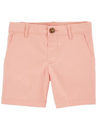CARTER'S - Baby Pastel Stretch Chino Shorts PINK