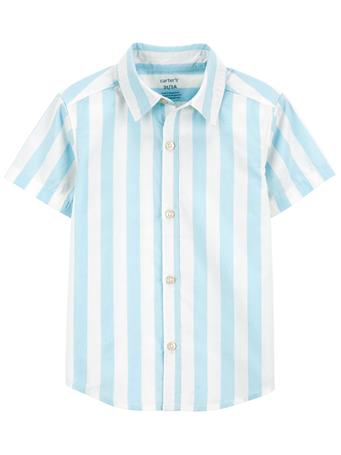 CARTER'S - Toddler Striped Button-Down Shirt BLUE