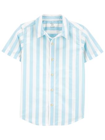 CARTER'S - Kid Striped Button-Down Shirt BLUE