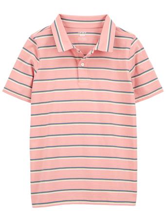 CARTER'S - Kid Striped Jersey Polo PINK