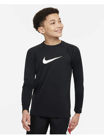 NIKE - Swim Big Kids' (Boys') Long-Sleeve Hydroguard BLACK