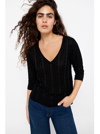CORTEFIEL - Metallic Thread Sweater BLACK