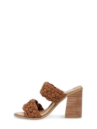 DOLCE VITA - Roulette Block Heel Slide Sandal  TOFFEE
