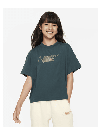 NIKE - Sportswear Older Kids' (Girls) Boxy T-Shirt DEEP JUNGLE